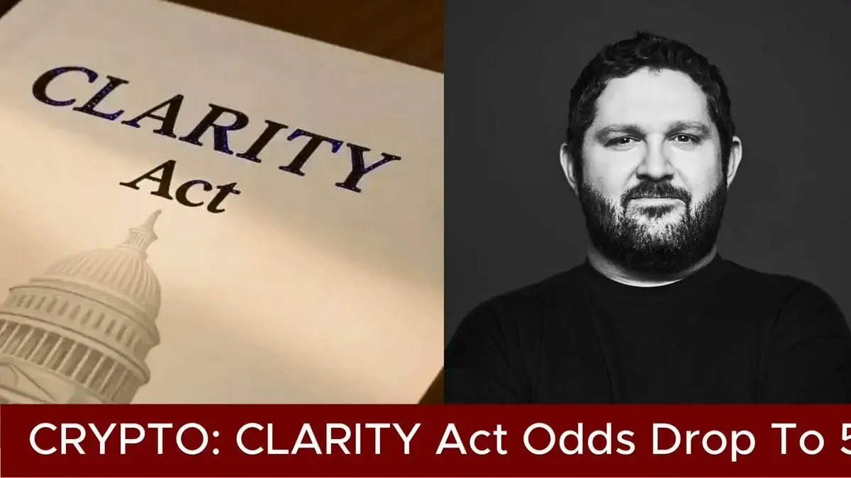 The Clarity Act Is Entering A Critical Phase, With The Odds Of It Becoming Law This Year Now Roughly Even, According To One Prominent Industry Analyst.